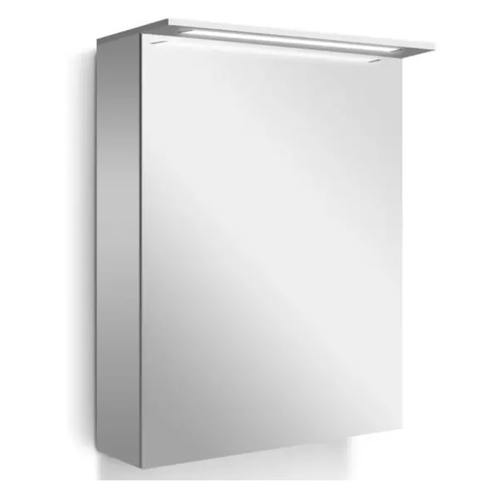Горен Шкаф PVC с LED осветление бял/опция цвят по RAL,oгледални врати NICE Arvipo