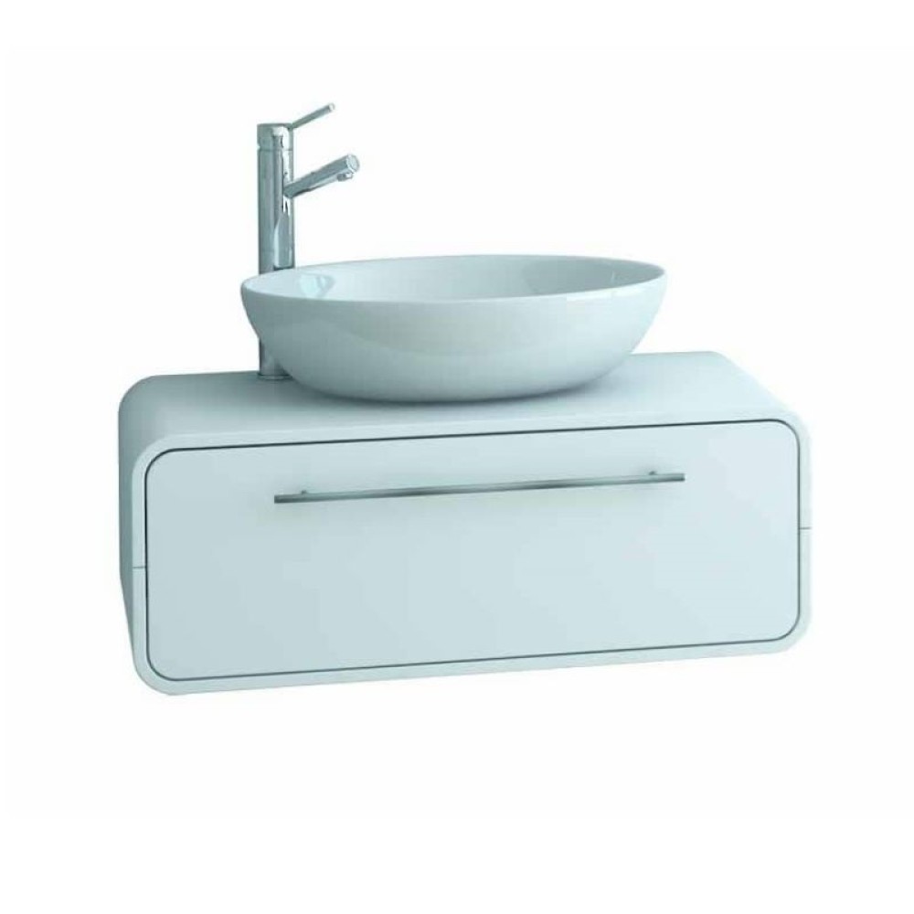 Долен шкаф за баня с мивка бял/дървесен/RAL, PVC чекмдже OVAL ARVIPO