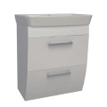 Долен шкаф за баня с мивка ROCA Caserta 55/60x45х65см,бял/опция цвят по RAL, PVC две чекмеджета ROUND Arvipo AR155F