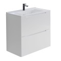Долен шкаф за баня Soft 55x38х55см,бял/опция цвят по RAL, PVC две чекмеджета Arte Arvipo