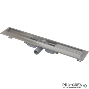 Линеен сифон за баня, решетка бяло стъкло ALCA PROFESSIONAL APZ106/GL1200
