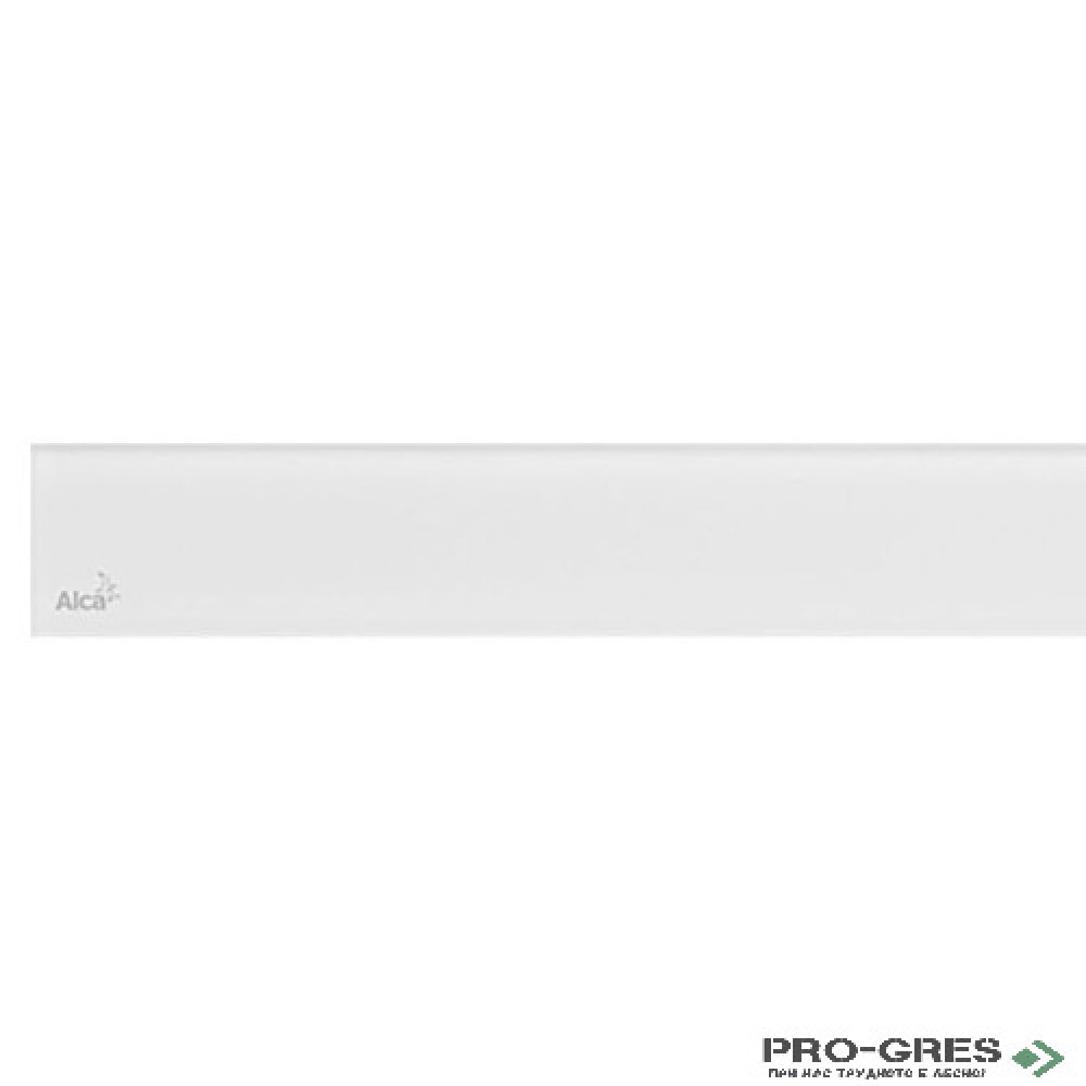 Линеен сифон за баня, решетка бяло стъкло ALCA PROFESSIONAL APZ106/GL1200
