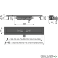 Линеен сифон за баня ALCA PURE APZ101BLACK-650/PURE