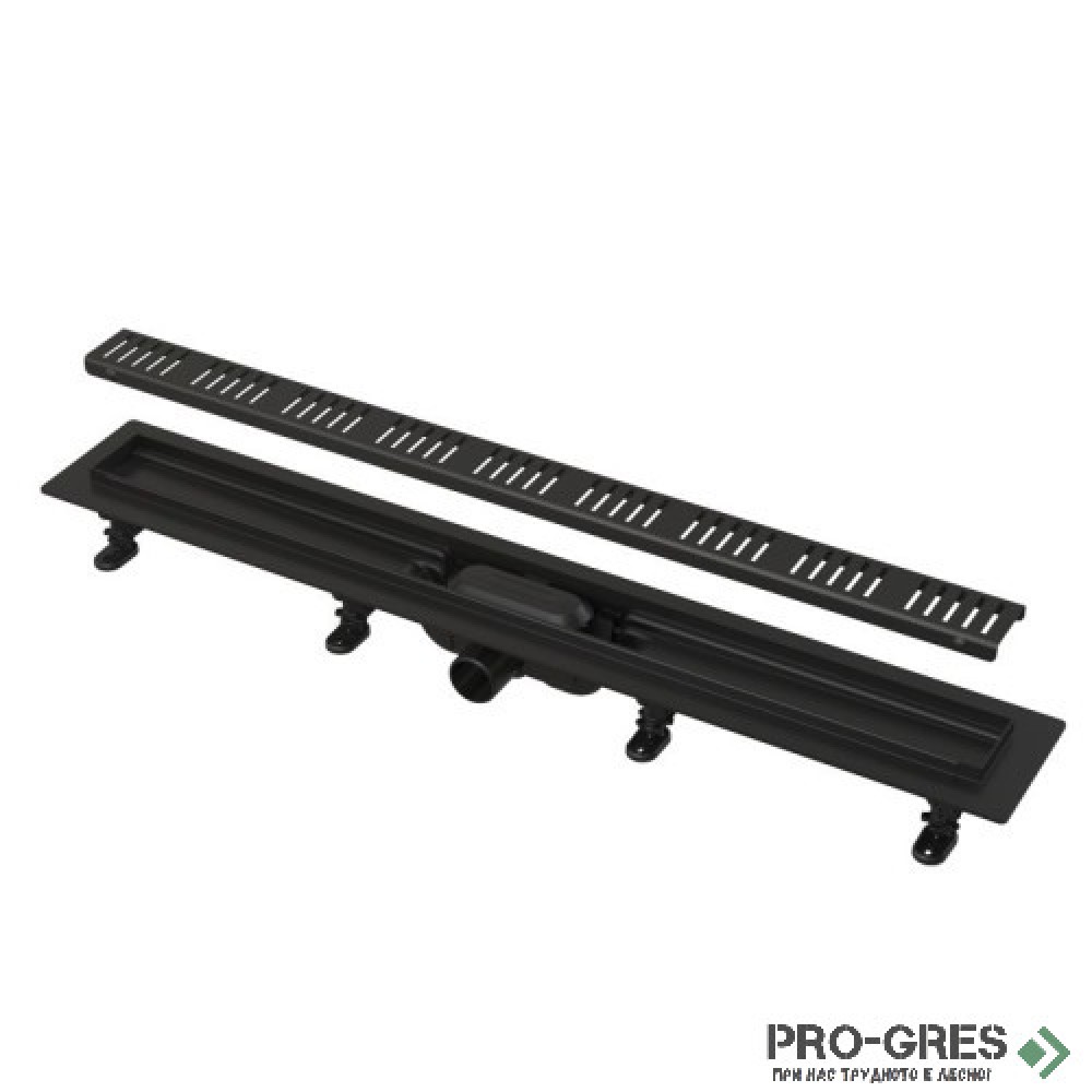 Линеен сифон за баня ALCA PURE APZ101BLACK-650/PURE
