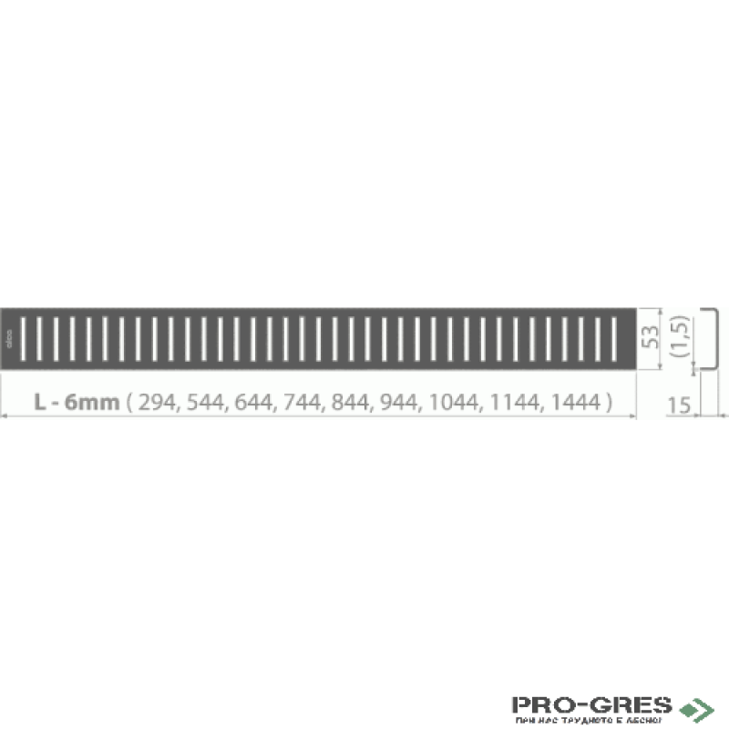 Линеен сифон за баня ALCA PURE APZ101BLACK-650/PURE