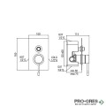 Система за вграждане с пита и душ, черен мат, Alpi, Blue Black, sdr8+bdr1.mbBU85863NE