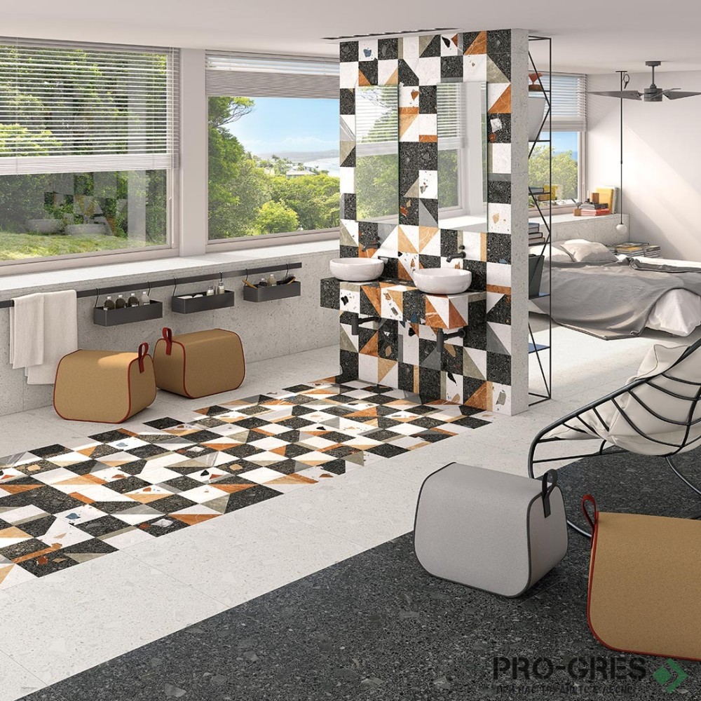 Гранитогрес Arcana тип Terrazzo Stellato-R Multicolor 80x80см