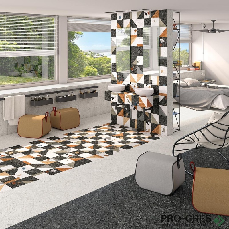 Гранитогрес Arcana тип Terrazzo Stellato-R Multicolor 80x80см