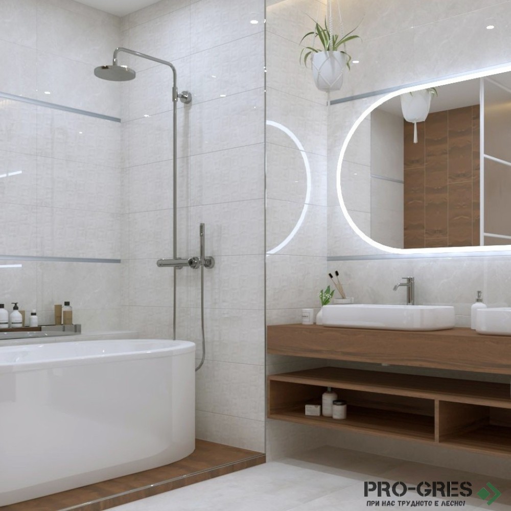Плочки за баня Argenta Capitol White 30×60 см Плочки за баня Argenta Capitol White 30×60 см