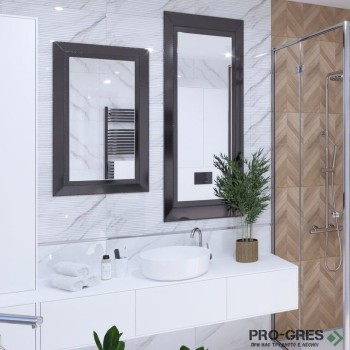 Плочки за баня Cifre Caspio White Brillo 30×60 см