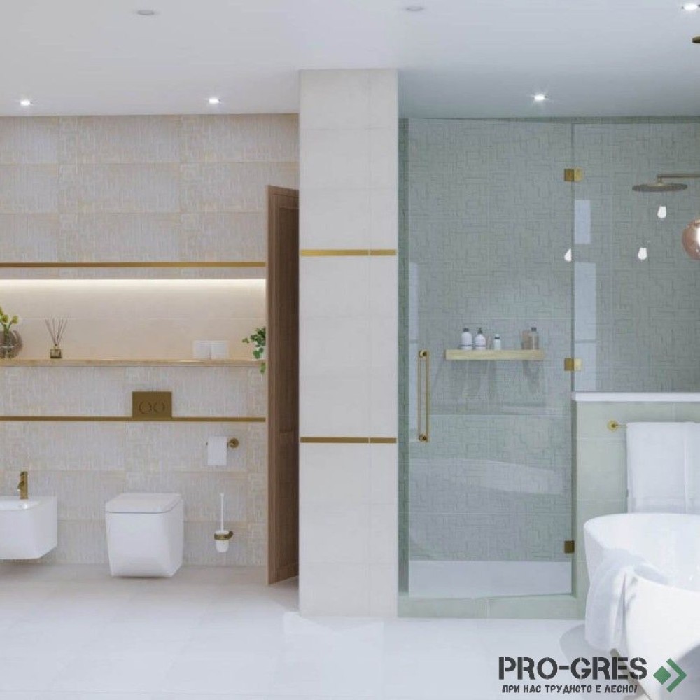 Плочки за баня Argenta Lisbon Sand/Olive 30×75 см Плочки за баня Argenta Lisbon Sand/Olive 30×75 см