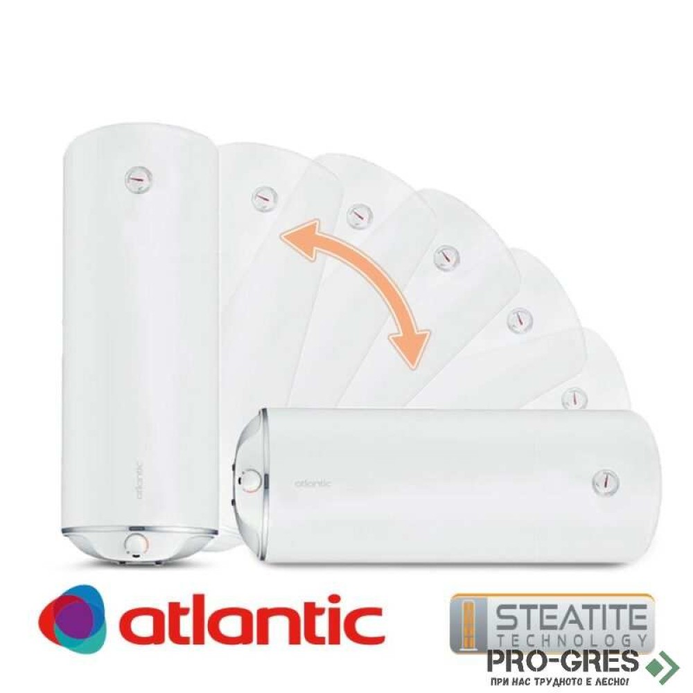 Бойлер 80 литра Atlantic Steatite Slim, мултипозиционен