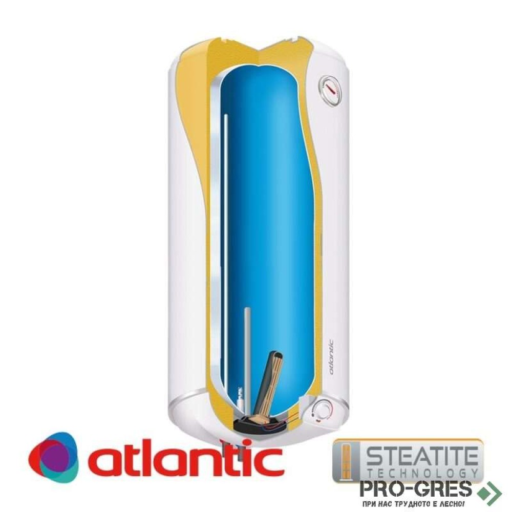 Бойлер 80 литра Atlantic Steatite Slim, мултипозиционен