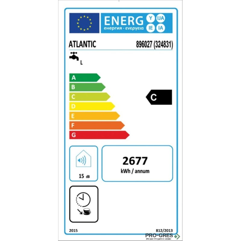 Електрически бойлер със серпентина Atlantic Combi Steatite 300 литра за подов монтаж