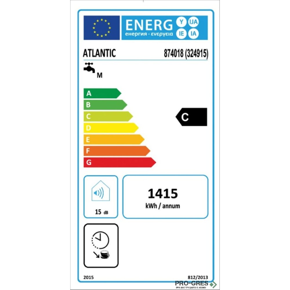 Електрически бойлер със серпентина Atlantic Combi Steatite 150 литра