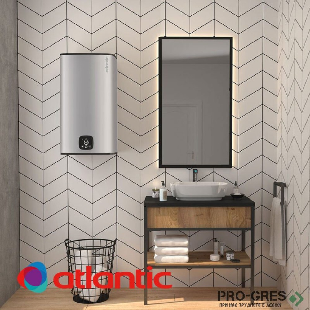 Електрически бойлер Atlantic CUBE Silver Steatite Wi-Fi, 150 литра