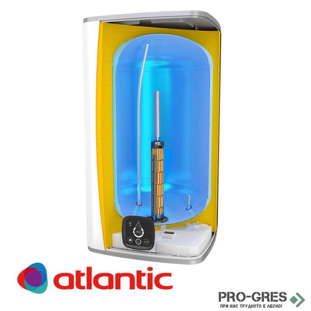 Електрически бойлер Atlantic CUBE Silver Steatite Wi-Fi, 100 литра