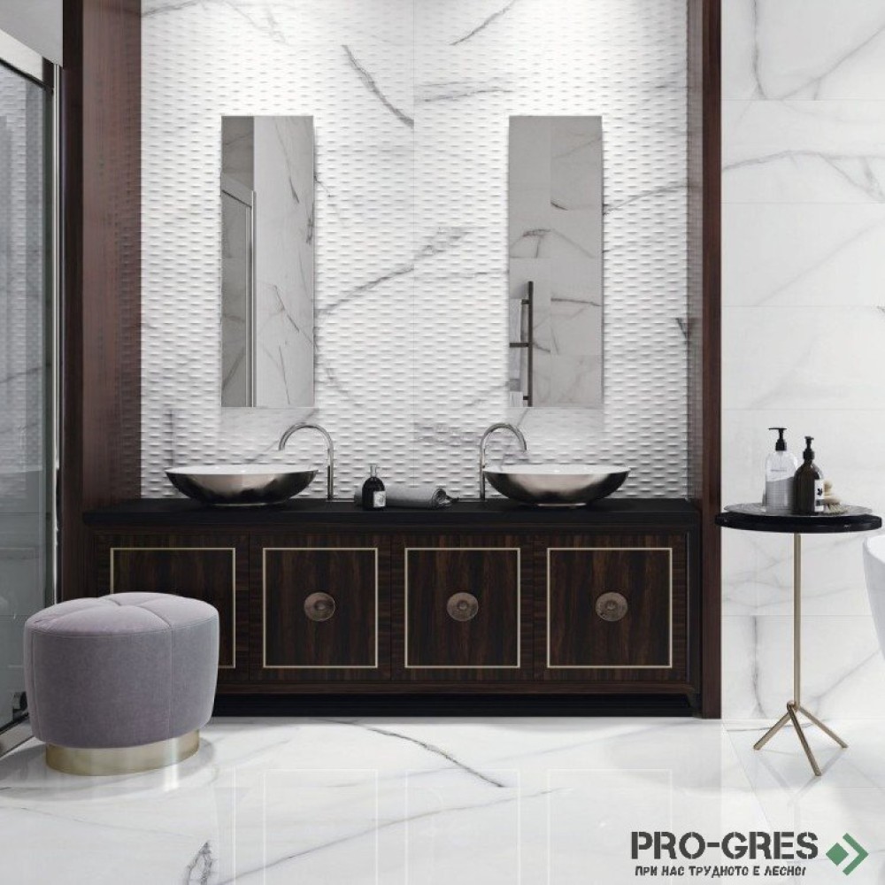 Плочки за баня Azulejos Benadresa Newbury White Slim 30×90 см Плочки за баня Azulejos Benadresa Newbury White Slim 30×90 см