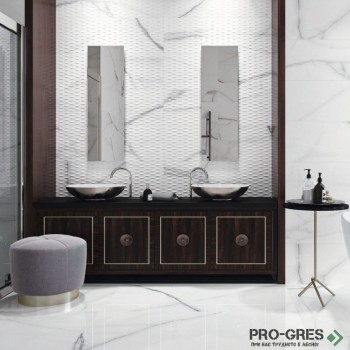Плочки за баня Azulejos Benadresa Newbury White Slim 30×90 см