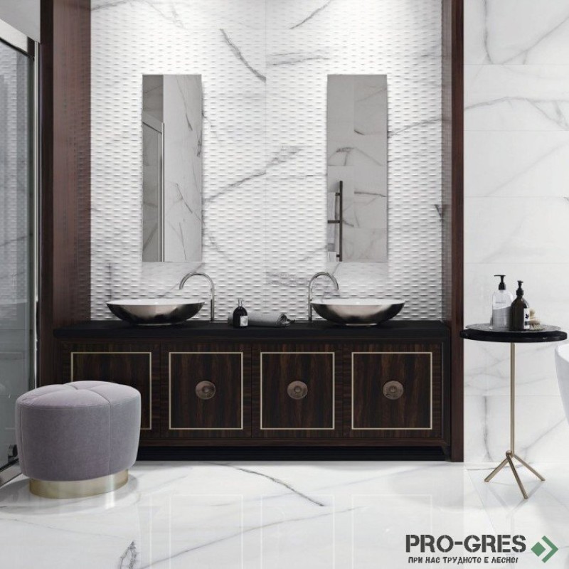 Плочки за баня Azulejos Benadresa Newbury White Slim 30×90 см Плочки за баня Azulejos Benadresa Newbury White Slim 30×90 см