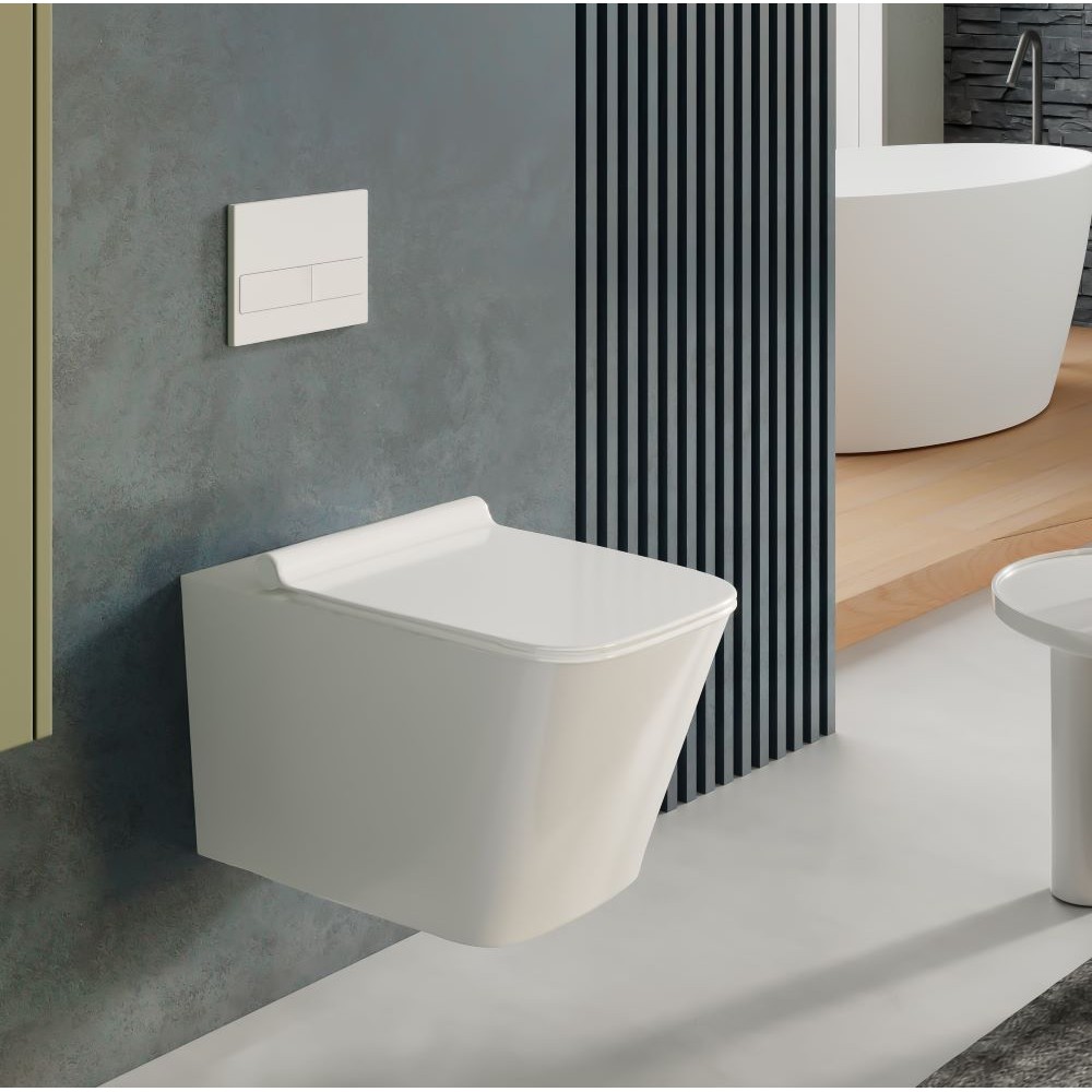 Промо комплект структура с хром бутон Grohe + конзолна чиния Becrisa Amarillo бяла