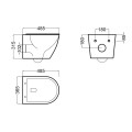 Промо комплект структура с хром бутон Grohe + конзолна чиния Becrisa Magenta бяла+хигиенен душ Taus хром