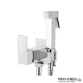 Промо комплект структура с хром бутон Grohe + конзолна чиния Becrisa Amarillo бяла+Хигиенен душ Ares хром