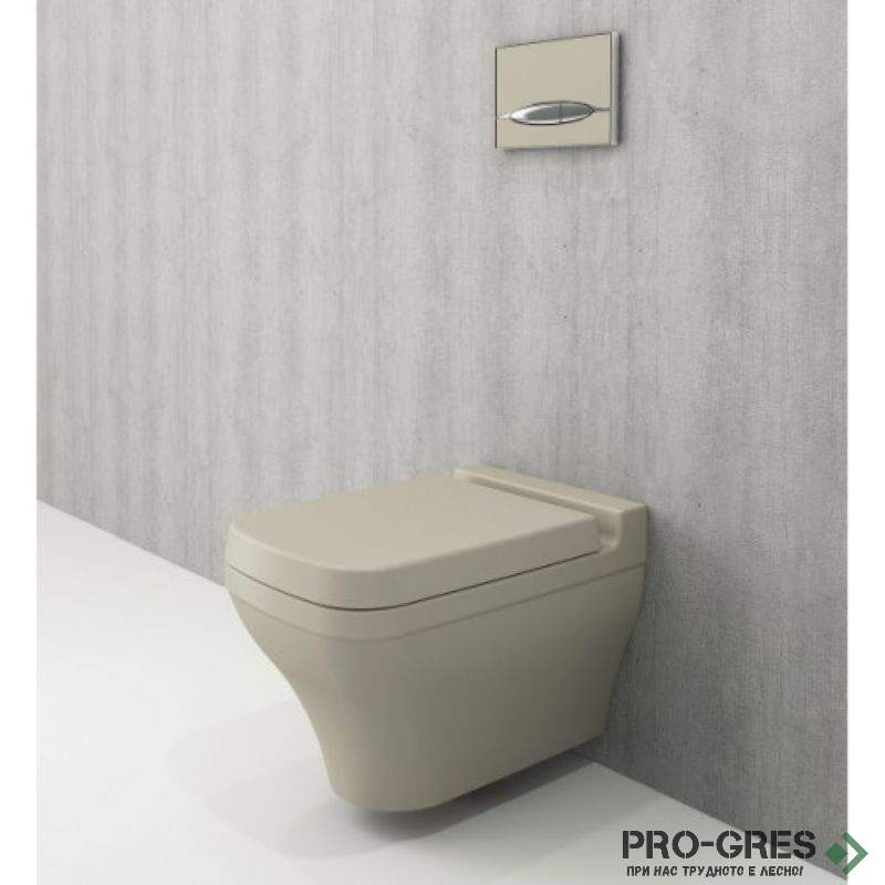 Конзолна тоалетна чиния с капак, 52x36см, кашмир мат, Bocchi 1080 011 0129 - A0322 011