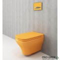Конзолна тоалетна чиния с капак, 52х36см, мандарина гланц, Bocchi 1080 021 0129 / A0322 021