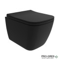 Конзолна тоалетна чиния с капак, 49х36 см, черен мат, Bocchi 1646 004 0129 - A0334 004