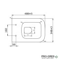 Конзолна тоалетна чиния с капак, 49х36 см, черен мат, Bocchi 1646 004 0129 - A0334 004