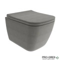Конзолна тоалетна чиния с капак, 49х36см, бетон мат, Bocchi 1646 069 0129 - A0334 069