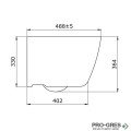 Конзолна тоалетна чиния с капак, 49х36см, бетон мат, Bocchi 1646 069 0129 - A0334 069