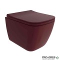 Конзолна тоалетна чиния с капак, 49х36см, винено червено, Bocchi 1646 072 0129 - A0334 072