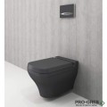 Конзолна тоалетна чиния с капак, 52х36см, антрацит мат, Bocchi 1080 020 0129 / A0322 020
