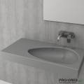 Умивалник с плот, сив мат,с пробит отвор за смесител, 90см,Bocchi Etna 1115 006 0126