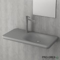 Мивка с плот, с пробит отвор за смесител, сив мат, 90см, Bocchi, Fenice 1165 006 0126