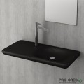 Мивка с плот, без пробит отвор за смесител, черен мат, 90см, Bocchi, Fenice 1165 004 0125