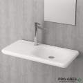 Мивка с плот, с пробит отвор за смесител, бял мат, 90см, Bocchi, Fenice 1165 002 0126