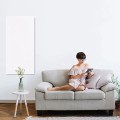 Лъчист отоплител за баня с акумулираща функция,Slim 800 W, бял гладък CLIMASTAR  (WHITE QUARTZ)