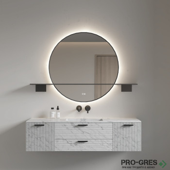 Огледало с LED осветление ,черна рамка, нагревател и полица MO5 Ceracacia Огледало с LED осветление ,черна рамка, нагревател и полица MO5 Ceracacia