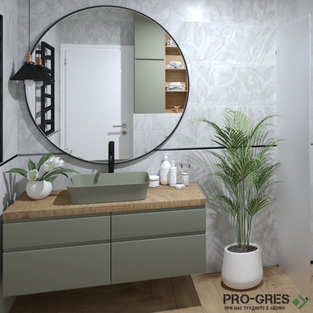 Плочки за баня Cerpa Camile Gris 33×90 см Плочки за баня Cerpa Camile Gris 33×90 см