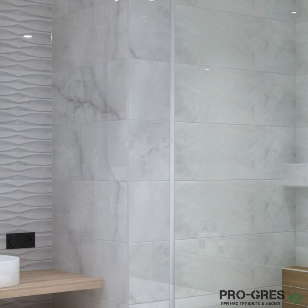 Плочки за баня Cifre Onix White 30×90 см