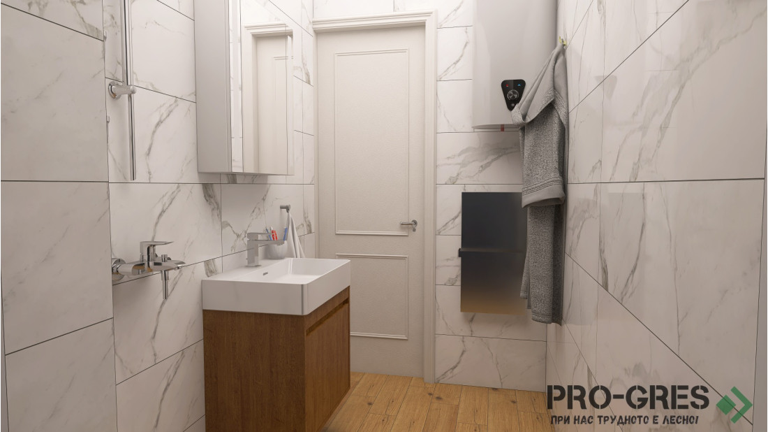 Проект Statuario Brilo & Soul Wood Roble