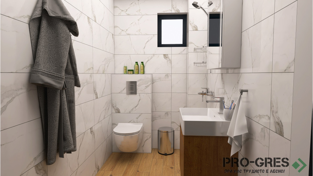 Проект Statuario Brilo & Soul Wood Roble