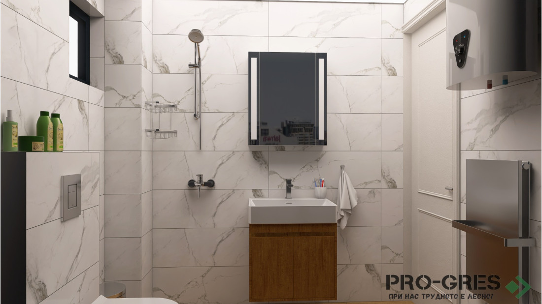 Проект Statuario Brilo & Soul Wood Roble