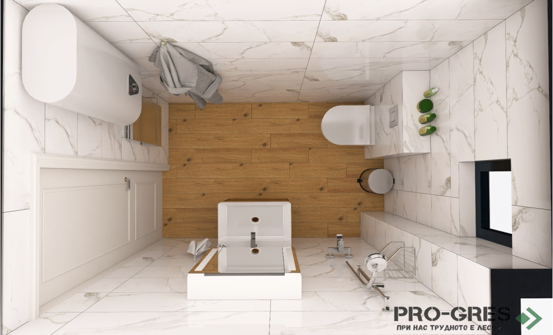 Проект Statuario Brilo & Soul Wood Roble