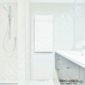 Лъчист отоплител за баня с акумулираща функция, CLIMASTAR Slim 800 W, бял гладък (WHITE QUARTZ)