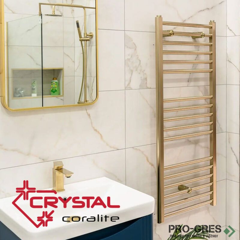 Лира за баня CORALLITE STRAIGHT SB-Brass 412 W, 1200×500 mm