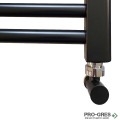 Лира за баня Crystal DIAMOND STRAIGHT BLACK MATT 669 W, черен мат, 1420×500 mm